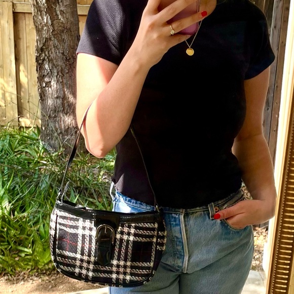 Talbots plaid buckle mini purse - Picture 3 of 3